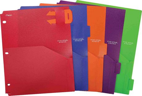 Poly Pocket Dividers with Pull-out Reminder Tabs