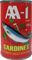 AA-1 Sardines Tomato Sauce Chili, 155 g