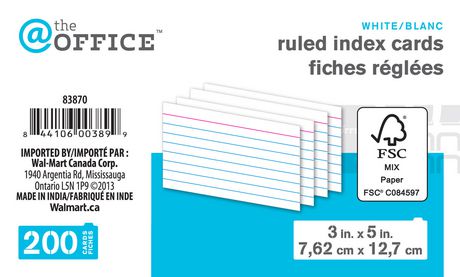 Ruled Index Cards