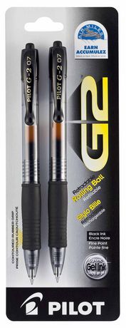 Retractable Gel Pen Fine - Black