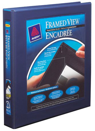 Framed Binder 1" - Navy Blue