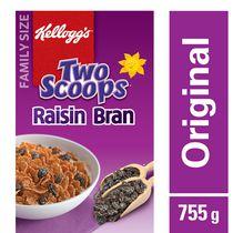 Kellogg's Two Scoops Raisin Bran Cereal, 755g