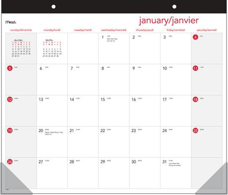 AT-A-GLANCE Recycled Monthly Desk/Wall Pad