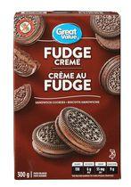 Great Value Fudge Creme Sandwich Cookies