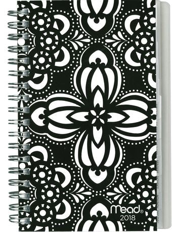 Black & White Medallion W/M Pocket Planner