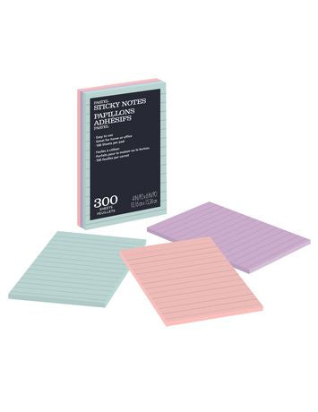 Assorted pastel 4x6 sticky notes