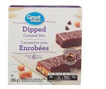 Great Value Chocolate Dipped Caramel Nut Granola Bars