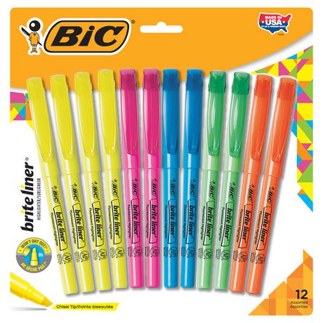 Brite Liner Highlighter Assorted Chisel Tip
