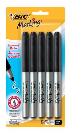Marking Permanent Marker Black Fine Tip
