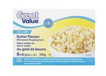 Great Value Light 50% Less Fat Butter Flavor Popcorn