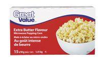 Great Value Extra Butter Flavor Microwave Popcorn