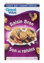 Great Value Family Size Raisin Bran