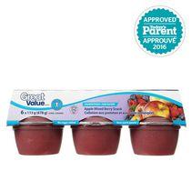 Great Value Apple Mixed Berry Snack Unsweetened Cups