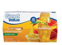 Great Value Diced Clingstone Peaches in Light Syrup
