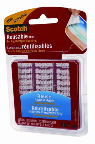 Scotch Reuseable Tab - 1" x 1"
