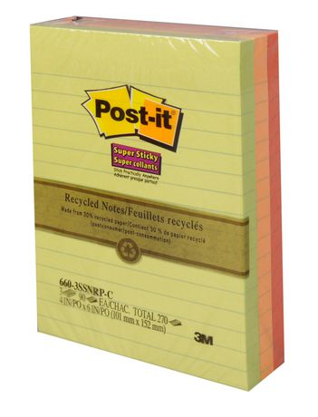 Post-it Super Sticky Recycled Notes