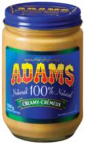 Adams 100% Natural Creamy Peanut Butter