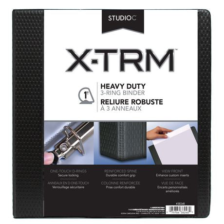1" Heavy Duty 3-Ring Black Binder