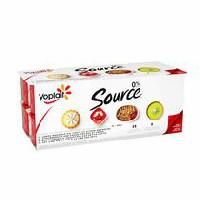 Yoplait Source Dessert Flavour Strawberries & Cream, Berry Crumble, Key Lime Pie and Lemon Meringue Pie Yogurt