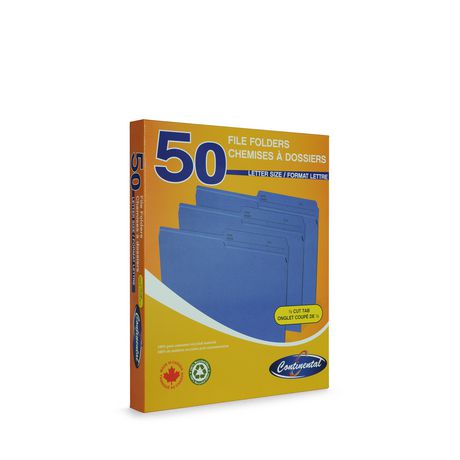 Letter Size File Folders Box - Blue