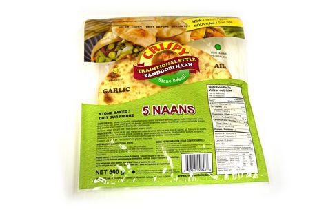 Crispy Traditional Style Garlic Stone Baked Tandoori Naan