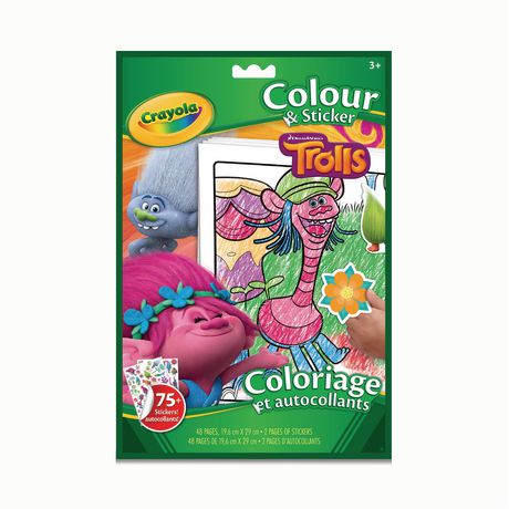 Trolls Colour And Sticker Book