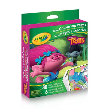 Trolls Mini Colouring Pages