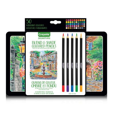 Signature Blend & Shade Coloured Pencils with Tin
