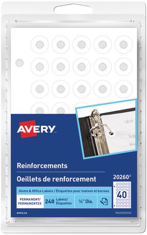 Permanent White Reinforcements Labels