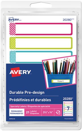Permanent Durable Pre-Design Labels