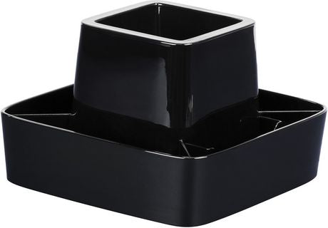 Modern Gloss Spinning Organizer - Black
