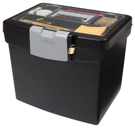 File Storage Box+ XL Storage inside Lid/ Noir
