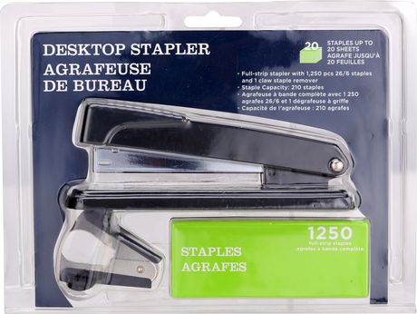 Plastic And Metal Full-Size Stapler Set