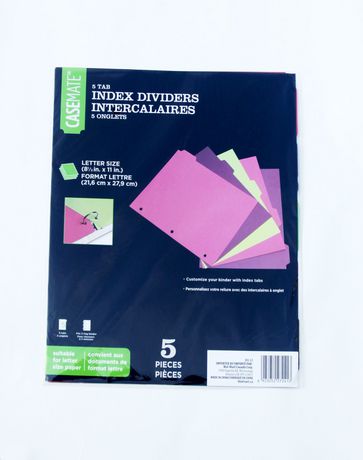 5 Tab Index Dividers