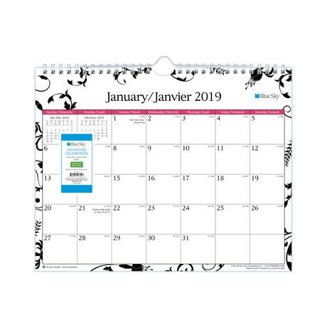 Wall Calendar for 2019