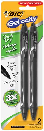 Gelocity Quick Dry Medium Point Black Gel Pen