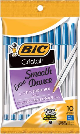 Cristal10 mm Medium Point Extra Smooth Ball Pens
