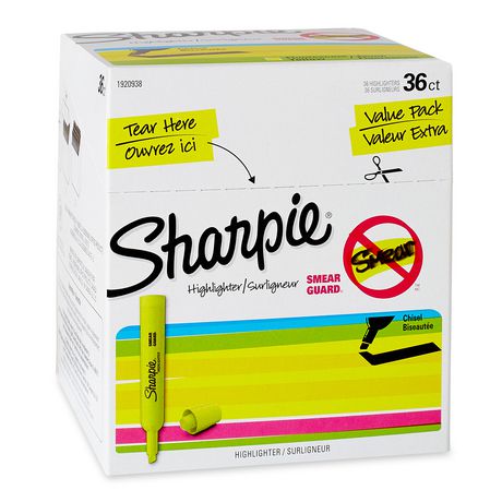Tank Style Fluorescent Yellow Highlighters