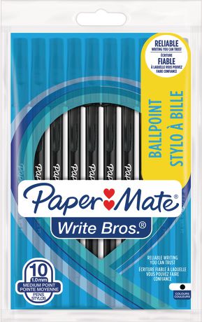 Write Brothers Medium Point 1.0mm Black Ballpoint Pens