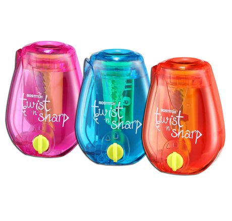 Twist-n-Sharp Manual Assorted Colours Hand Held Pencil Sharpener