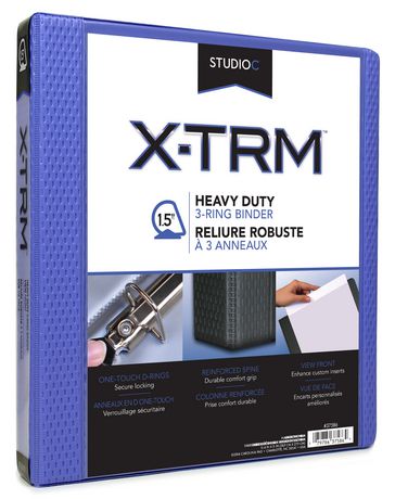 1.5" Periwinkle Heavy Duty Vinyl Binder