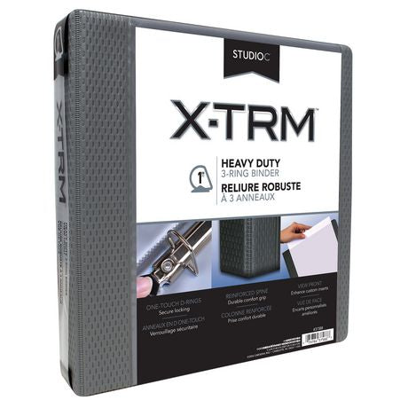 1" Vinyl Gray Heavy Duty Binder