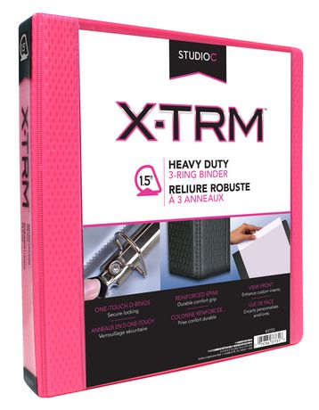 1.5" Pink Heavy Duty Vinyl Binder