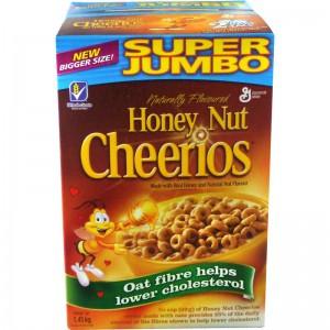 Cheerios Honey Nut Cereal Naturally Flavoured, 725g/25.6 oz., {Imported  from Canada}