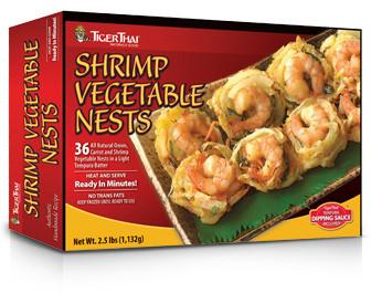 Shrimp and Vegetable Nest
