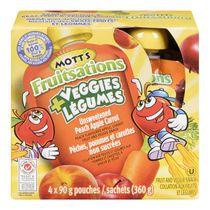 Mott's Fruitsations +Veggies Unsweetened Peach Apple Carrot Fruit and Veggie Snack