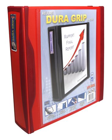 Duragrip Heavy Duty View Binder+ Rubberized Grip /2"inch/4 Colors (4 units/pack)