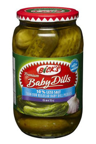 Bick’s® 50% Less Salt Garlic Baby Dills Pickles