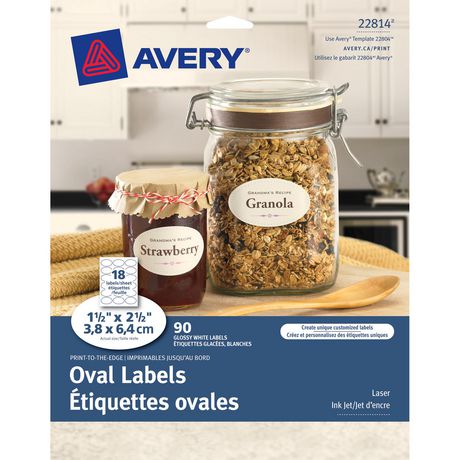 Print-to-the-Edge Oval Labels