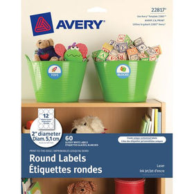 Print-to-the-Edge Round Labels